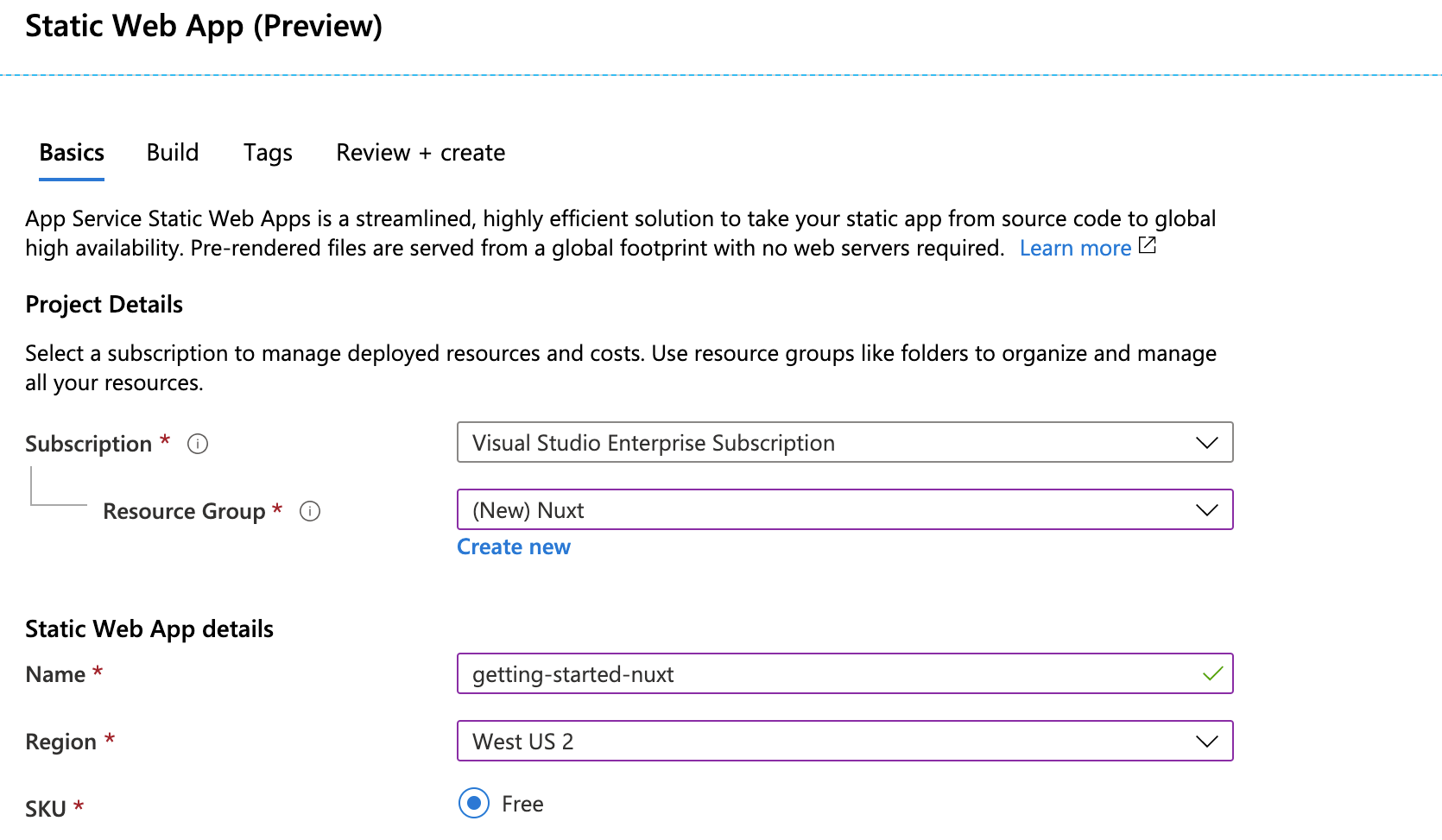 Azure Portal 资源和应用设置